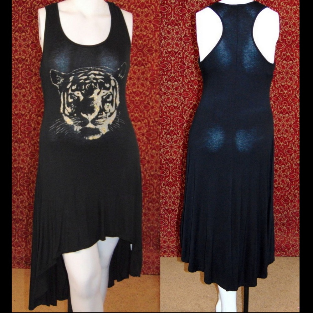 PINC black high low sleeveless dress L✨